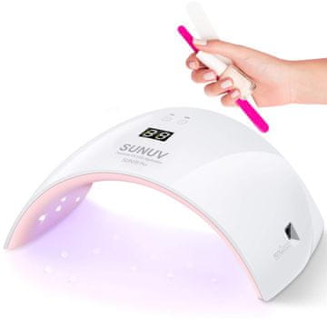 slomart SUNUV Sušilica za nokte LED UV, lampa za gel nokte, UV LED lampa za nokte 30s/60s timer, infracrveni senzor, LCD zaslon, pogodna za sve gelove, za manikuru/pedikuru nail art kod kuće i u salonu