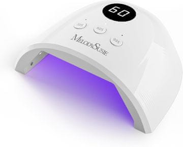 slomart MelodySusie UV lampa za gel nokte, P-PLUS30F UV lampa za nokte, LED lampa za nokte s 3 timera, LCD zaslonom i pametnim senzorom, sušilica za nokte za sve UV gel lakove (Bijela, PLUS30F)