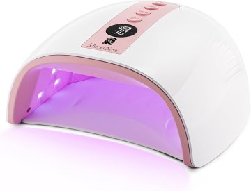 slomart MelodySusie Polnilna UV lampa za gel nokte, P-PLUS30G UV lampa za nokte, LED lampa za nokte s 3 timera, LCD zaslonom i pametnim senzorom, Sušilica za nokte za sve UV gel lakove za nokte (Roza)