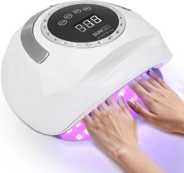 slomart UV lampe za gel nokte, 4 postavke timera, digitalni zaslon, 268W LED sušilica za nokte sa 72 diode, automatski senzor s umetanjem ruke u svjetlo, LED lampa za nokte za salon i dom