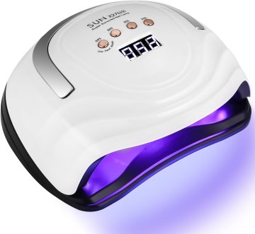 slomart Zawaer UV lampa za nokte, 380W LED lampa za gel nokte za gel lak s digitalnim zaslonom, 81 LED dioda, automatskim senzorom, 4 postavke vremena, uređaj za sušenje lakova za nokte za salon i dom.