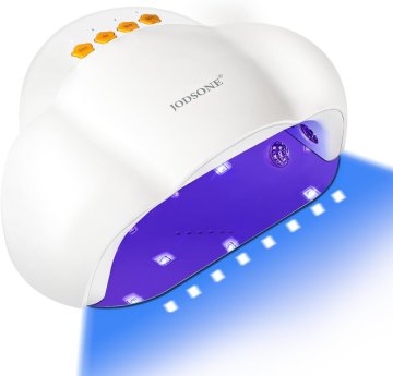 slomart JODSONE Lampa za nokte u obliku oblaka s 4 mjerača vremena i automatskim senzorom - UV/LED lampa za kućnu DIY manikuru (bijela)