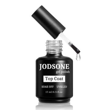 slomart JODSONE 15ML No Wipe Top Coat Überlack UV LED Gellack, Visoki sjaj, dugotrajan za gel nokte, nail art manikuru