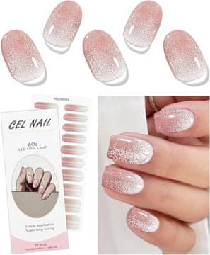 slomart JMEOWIO Nagelfolie Rosa Creme Gel Nail Nagelfolien Samolepilne Naljepnice za Nokte Uv Učvršćivanje Dekoracija Dizajn Noktiju Dodaci