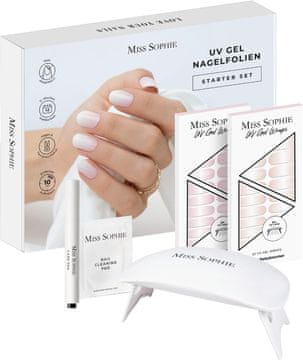 slomart Original Miss Sophie UV Starterset I Samoljepljive UV folije za nokte I Naljepnice za nokte u boji Rose Babyboomer & Nude Babyboomer I Bez krzanja I Dugotrajna postojanost I Brza i jednostavna uporaba