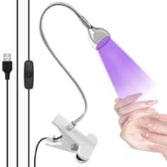 slomart 3W UV lampa za gel nokte, UV lampa, UV lampa za lak za nokte, lampa za nokte, mini UV lampa za nokte, za gel lak za nokte, sušilica za nokte za početnike, salon, domaće majstore (srebrna)