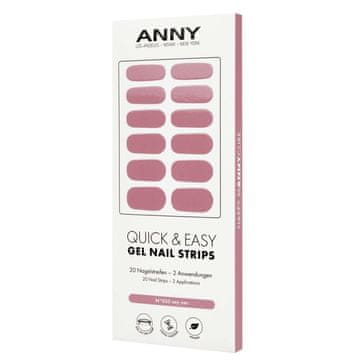 slomart ANNY Gel Nail Strips - UV folije za nokte za lijepljenje s UV lampom, dugotrajne & otporne na krzanje, jednostavna uporaba, boja: say yes - zadimljena ružičasta - br. 35