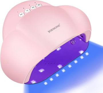 slomart JODSONE Lampa za nokte u obliku oblaka s 4 timera i automatskim senzorom - UV/LED lampa za kućnu DIY manikuru (Roza)