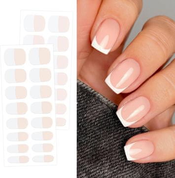 slomart JMEOWIO Nagelfolie UV Härtend French Tip 30 kom UV gel traka za nokte Naljepnice za nokte Naljepnice za nokte Nail Art Dekoracija Dodaci za oblikovanje noktiju
