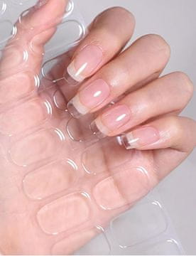 slomart Set 16x UV gel folija za nokte (prozirne) + turpija i štapić – polustvrdnute DIY gel naljepnice za nokte, stvrdnjavanje UV lampom, do 2 tjedna trajnosti