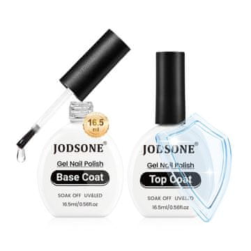 slomart JODSONE Osnovni premaz i nadlak Gel UV LED Set lakova za nokte No Wipe Unterlack & Überlack 16,5 ml x 2 za gel nokte Soak-Off UV/LED Gel lak za nokte Poklon za noktni studio DIY Home