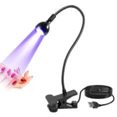 slomart UV lampe za gel nokte 5W Mini UV LED lampa za nokte sa štipaljkom i prekidačem za gel, UV smolu i produživanje noktiju