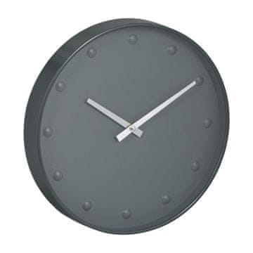 Northix Analogni zidni sat 30 cm sivi s metalnim kazaljkama