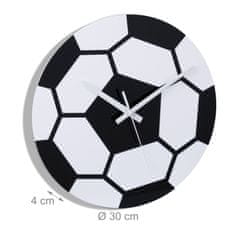 Quartz Zidni sat nogometni dizajn s tihim baterijskim mehanizmom