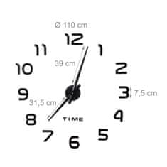 Quartz DIY zidni sat s 3D zrcalnim brojevima i tihim mehanizmom