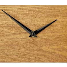 Northix Zidni sat s drvenim brojčanikom i crnim metalnim okvirom