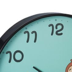 Quartz Dječji zidni sat majmun s arapskim brojevima na baterije