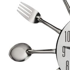 Northix Zidni sat s priborom za jelo metalni kuhinjski dizajn