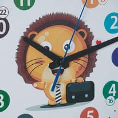 Quartz Dječji zidni sat lav s 12 i 24 satnim formatom