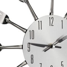 Northix Zidni sat s priborom za jelo metalni kuhinjski dizajn