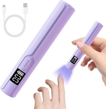 slomart Mini UV/LED lampa za gel nokte 3W USB, prijenosna 20s/60s s LED zaslonom, 400mAh — idealna za početnike i kućnu upotrebu