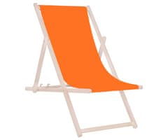 Platinet PSW drvena ležaljka, sklopiva, bukovo drvo, narančasta
