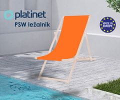 Platinet PSW drvena ležaljka, sklopiva, bukovo drvo, narančasta