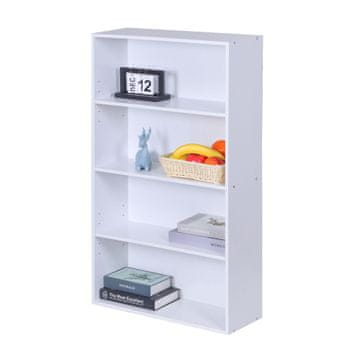 Northix Polica za knjige s podesivim policama - samostojeća jedinica za odlaganje