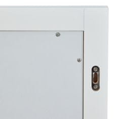 Northix Bijelo zidno ogledalo s policom, 60 x 80 cm