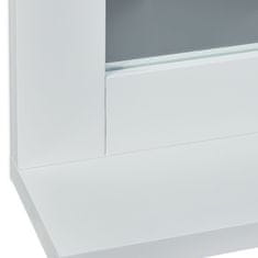 Northix Bijelo zidno ogledalo s policom, 60 x 80 cm