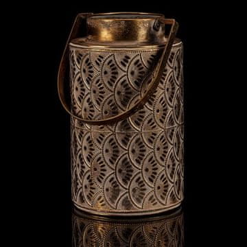 Autronic Ukras Metal lantern - decorative with handle, gold (FUP517)