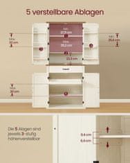 Songmics Kuhinjski ormarić 40x80x1786 cm bijeli