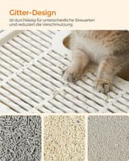 Songmics Kutija za pijesak za mačke 543x425x378 cm Bež