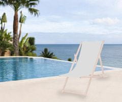 Platinet PSW sklopiva ležaljka, drvena, svijetlo siva