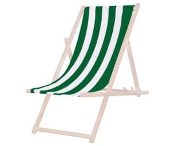 Platinet PSW sklopiva ležaljka, drvena, zeleno-bijela