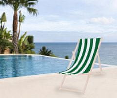 Platinet PSW sklopiva ležaljka, drvena, zeleno-bijela