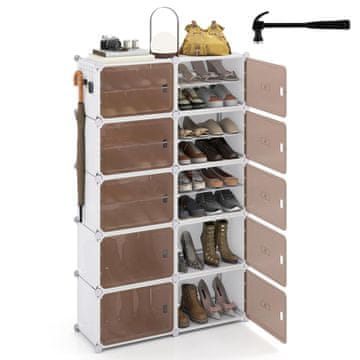 Northix 10-slojni stalak za cipele s podesivim policama za 40 pari