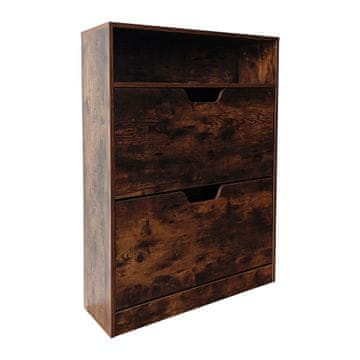 Northix Ormarić za cipele s nagibnim vratima, otvorenom policom i podesivim pregradama