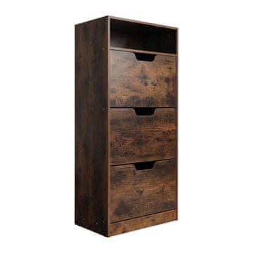 Northix Nagibni ormarić za cipele s podesivim pretincima i otvorenom policom – tanak dizajn za uske prostore