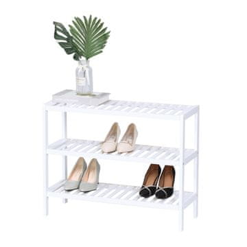 Northix Stalak za cipele od bambusa – 3-slojni, kompaktan dizajn za male prostore