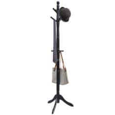 Northix Vješalica za kapute s 9 kuka, samostojeća, podesiva visina 138–175 cm, crna