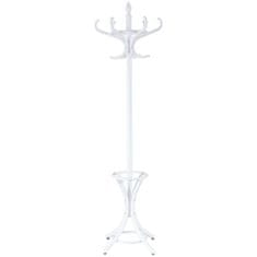 Northix Vješalica za kapute s 12 kuka i stalkom za kišobrane – bijela, 51 x 51 x 184 cm