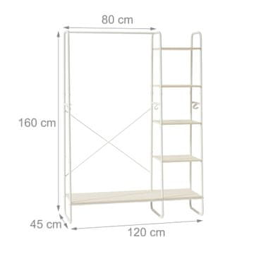 Northix Dječje police bez vijaka s vratima i šipkama za odjeću