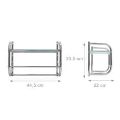 Northix Kupaonska polica s držačem za ručnike