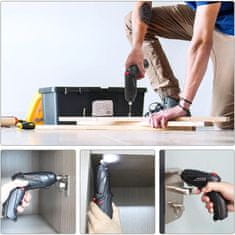 Vixson Snažan električni odvijač s USB punjenjem i nastavcima | PRODRILLEX