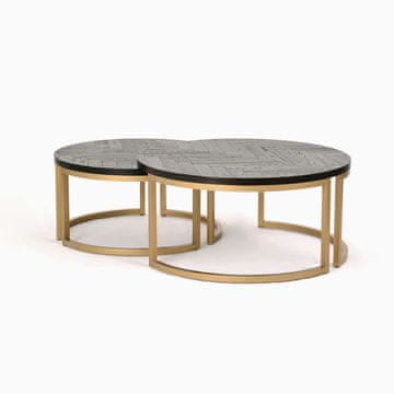 Livin Hill Set stolića za kavu SEV07-0 90x42x90 cm crna