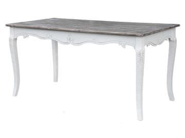 Livin Hill Blagovaonski stol Rimini bijeli 160x78x80 cm bijela smeđa