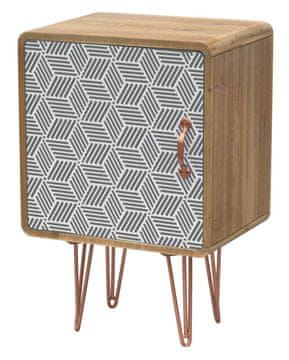 Livin Hill Noćni ormarić Portofino F046 40x60x30 cm smeđa