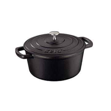 Kela Tava (KL-12471) cast iron with lid CALIDO 24 cm black