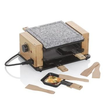 Kela Raclette/kameni roštilj KL-16625 Raclette/Kamen Bedretto Granit crni 4 osobe 29,5x21,0x12,5cm